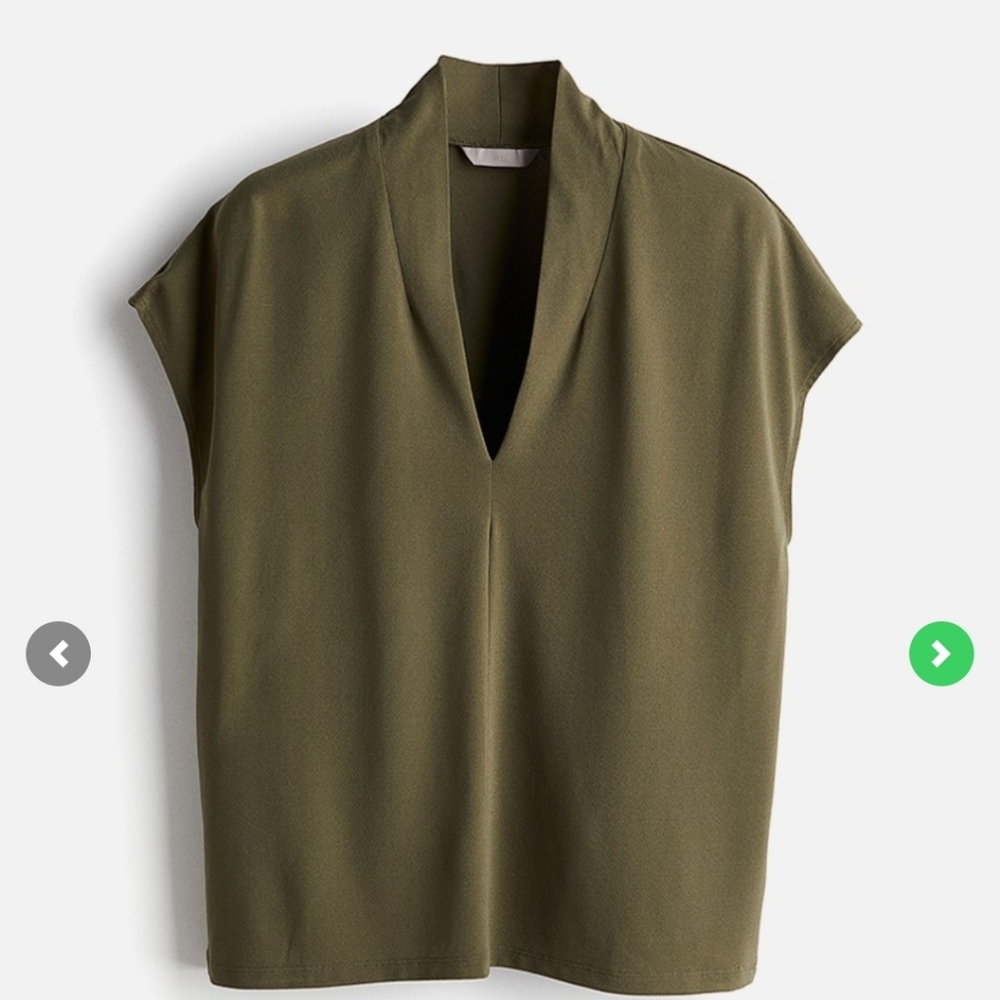 H&M Blouse GREEN XXL EUC
